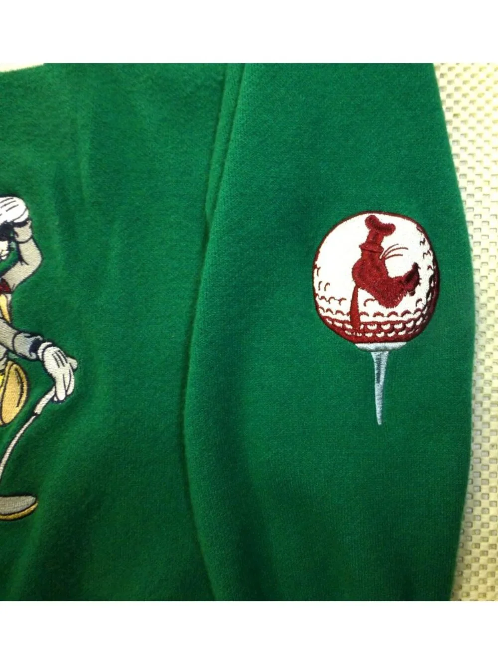 Disney Goofy Golf Sweater Cardigan Green 3X Button-Up Knit Mens Oversized Retro - Picture 10 of 16